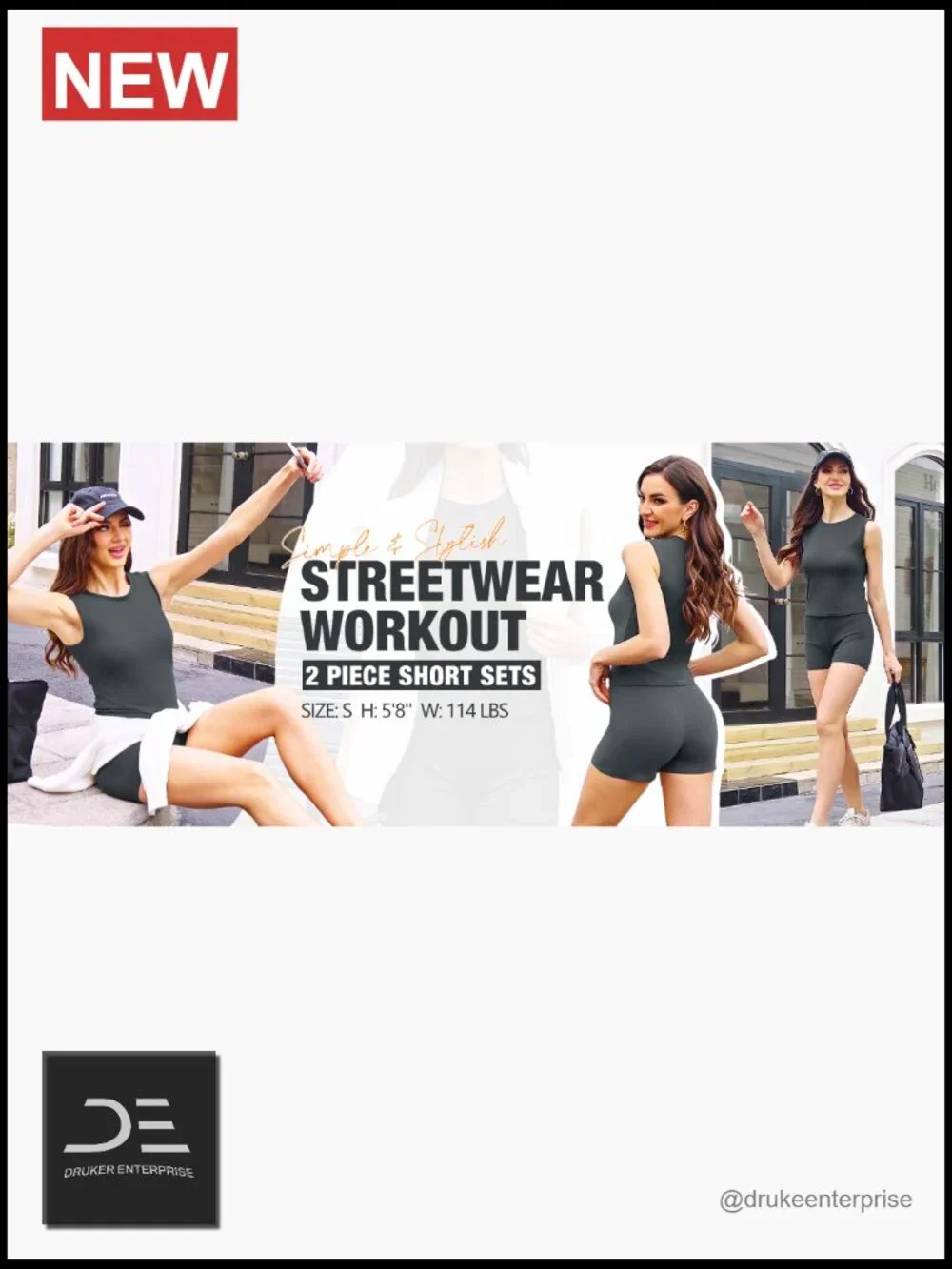 Womens Two Piece Lounge Set Short Matching Outfit Athletic Active Wear